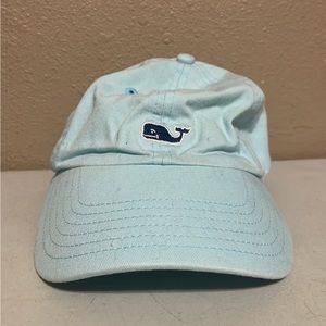 Vineyard Vines Light Baby Blue Whale Logo Strapback Hat Cap